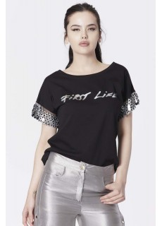 First Life Baskılı T-shirt 